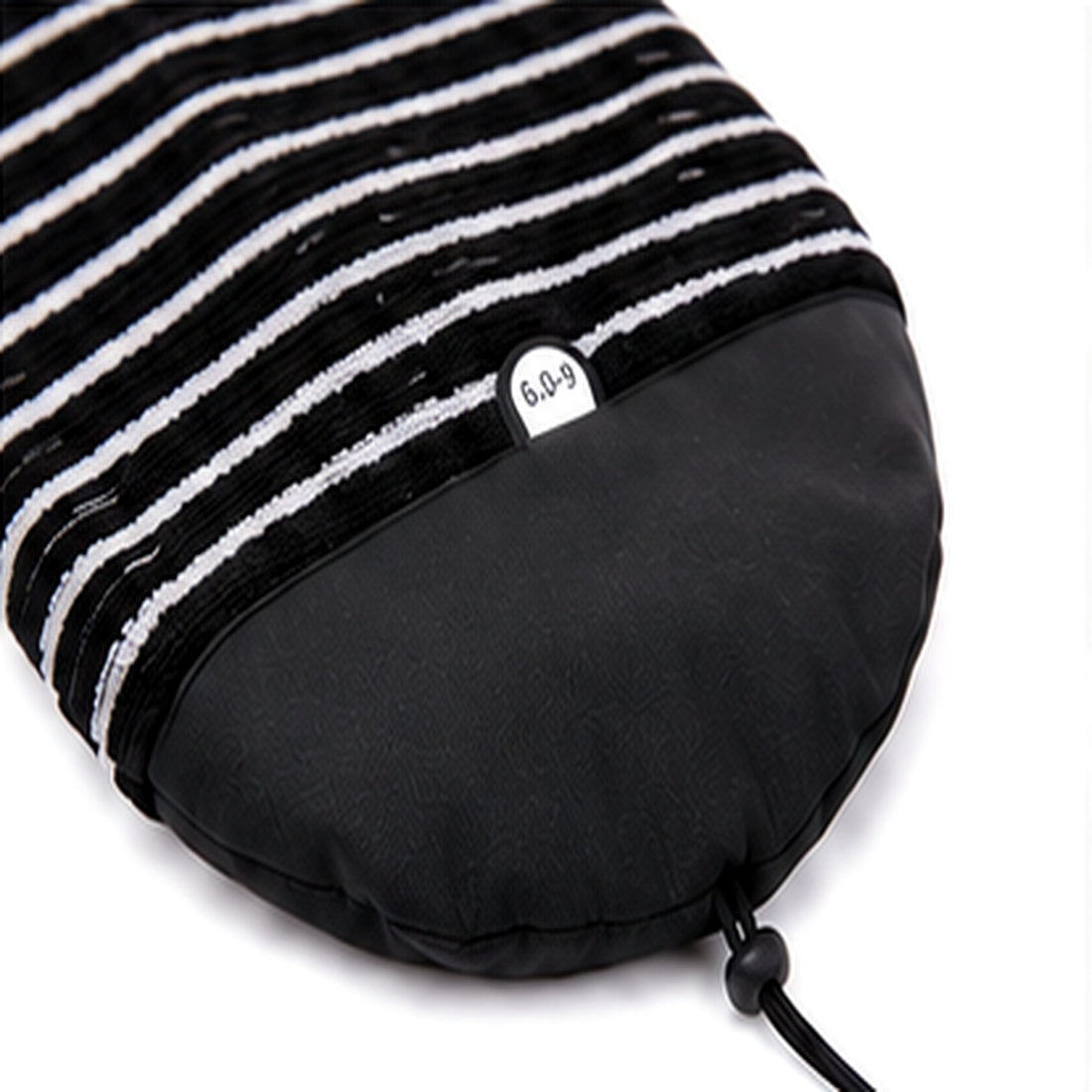 5 foot 8 striped surfboard sock - nose detail