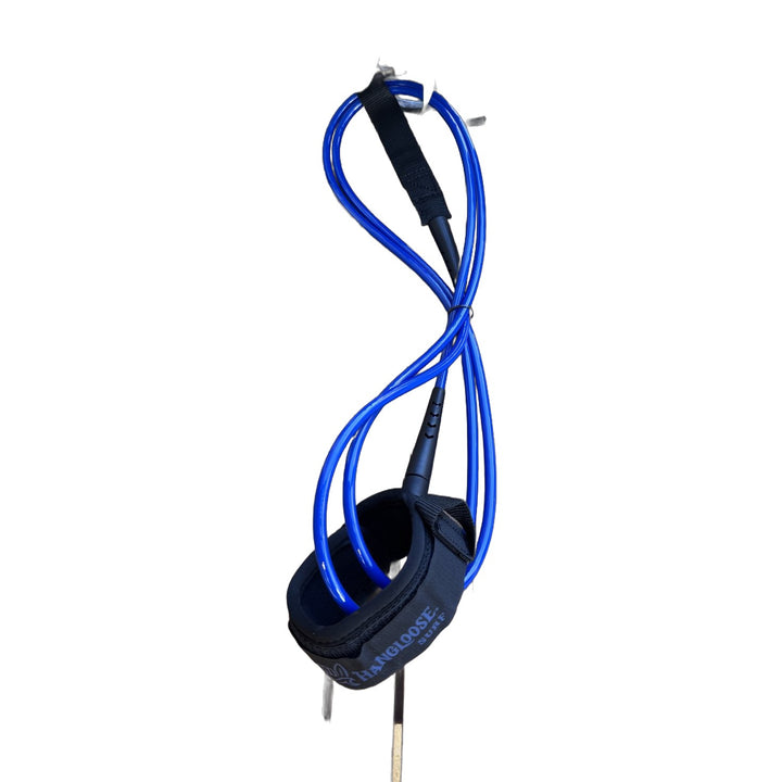 Hangloose Surf 7 ft surfboard leash in blue