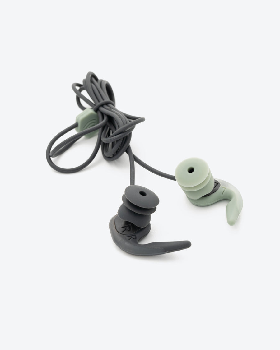SurfEars 4.0 ear plugs joined by leash cord