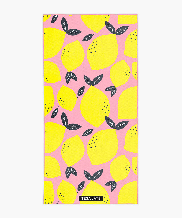 Tesalate Lemonade sand-free beach towel lemon print