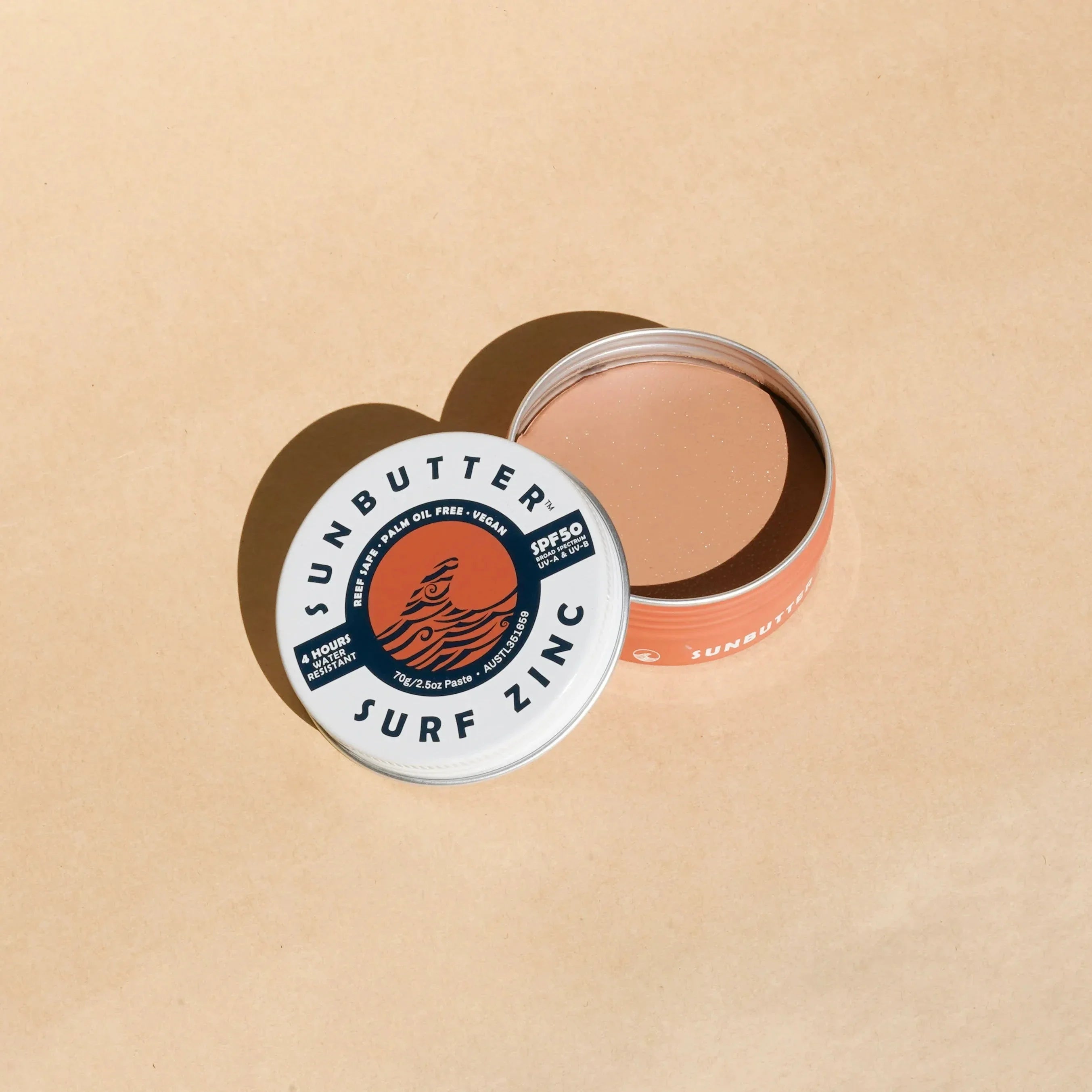 SunButter Vegan Surf Zinc SPF50 tin