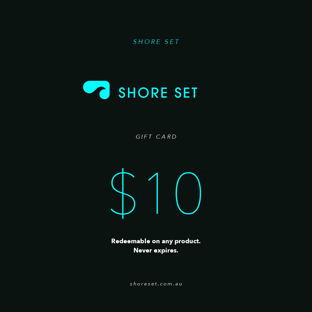 SHORE SET Gift Card — $10 (Surf Cyan)