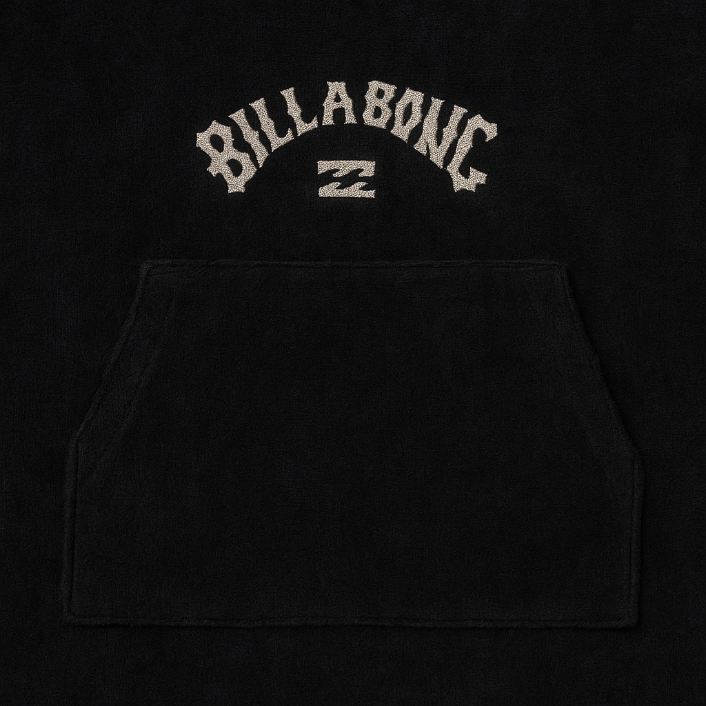 Billabong Hooded Changing Towel - Logo and Pocket Detail