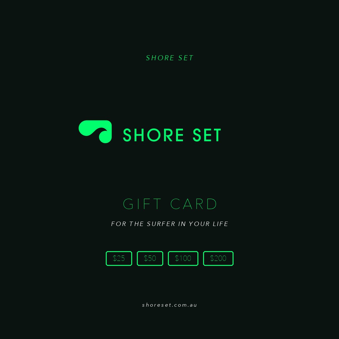 SHORE SET Gift Card — Ink with Cyclone Green (square)